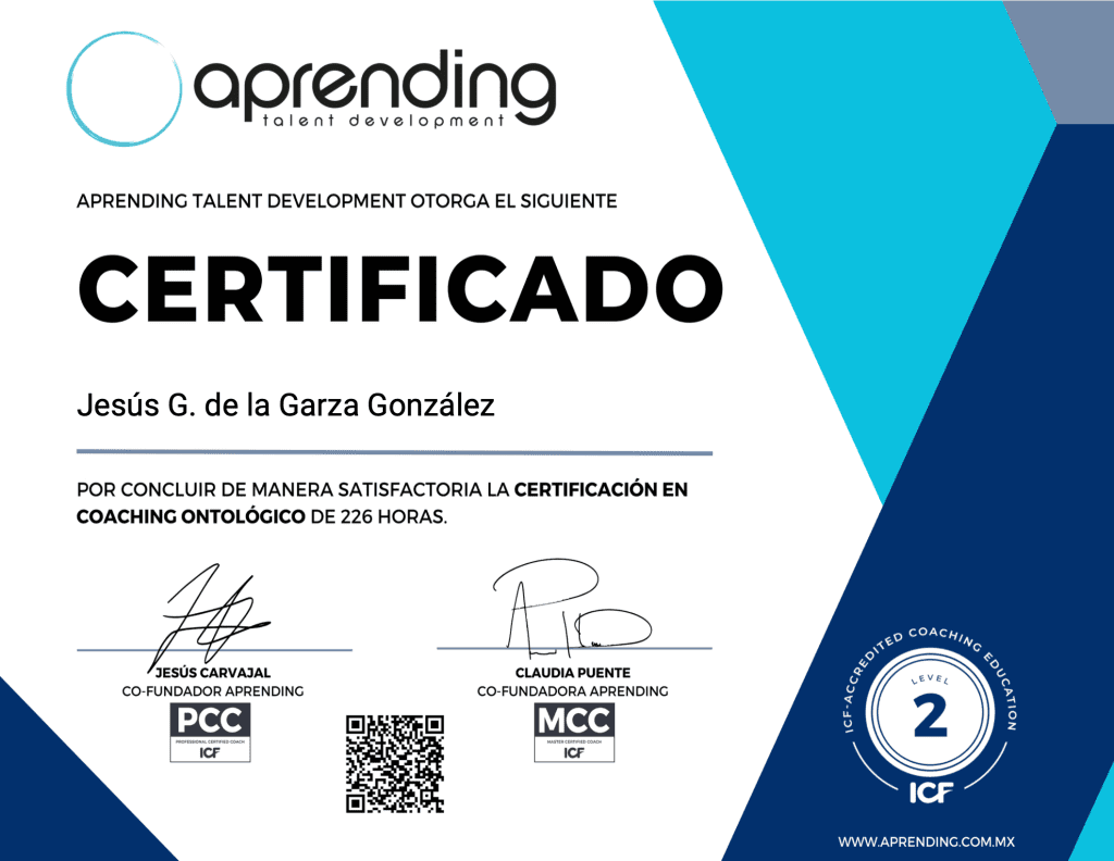 Certificado de Coaching Ontológico